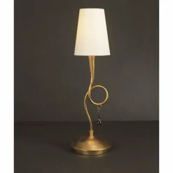 Lampes En Tissu-Luminaires Mantra Lampe de table Mantra Paola Or, 1 lumière