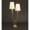 Lampes En Tissu-Luminaires Mantra Lampe de table Mantra Paola Or, 2 lumières