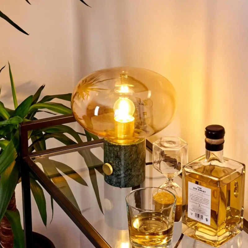 hofstein Lampe de table Maoro Vert, Laiton, 1 lumière