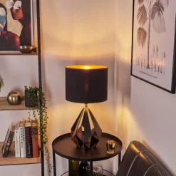 Lampes En Tissu-hofstein Lampe de table Marang Cuivre, Noir, 1 lumière