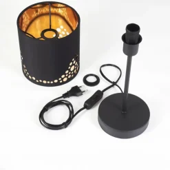 Lampes En Tissu-hofstein Lampe de table Marbach Noir, 1 lumière