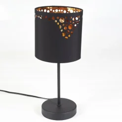 Lampes En Tissu-hofstein Lampe de table Marbach Noir, 1 lumière