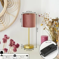 Lampes Dorées-hofstein Lampe de table Maripi Or, 1 lumière