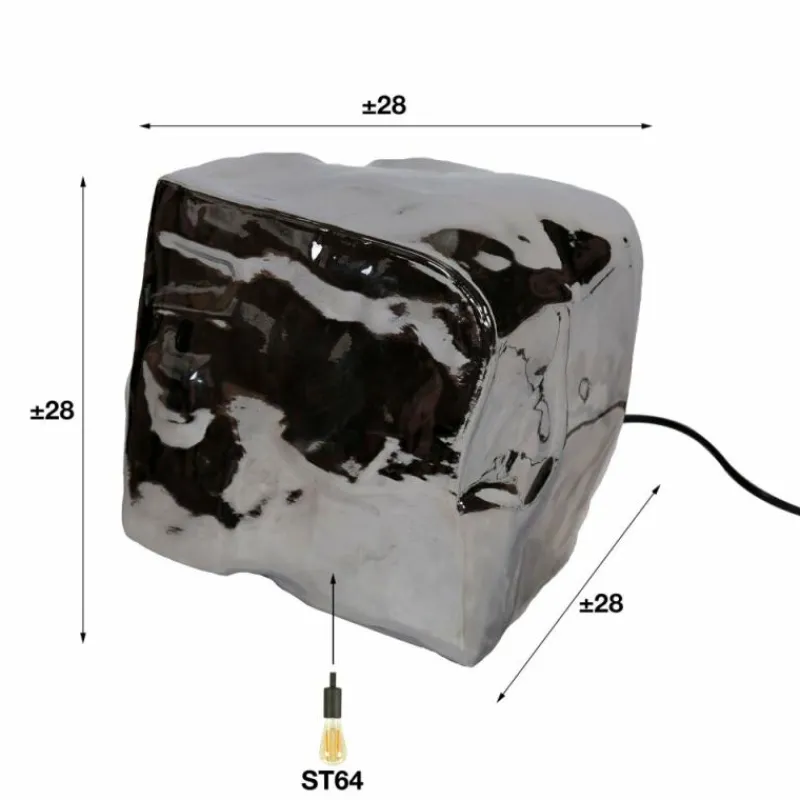 hofstein Lampe de table Marore Argenté, 1 lumière