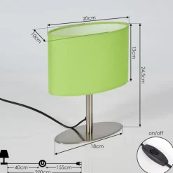 Lampes En Tissu-hofstein Lampe de table Mavulu Nickel mat, 1 lumière