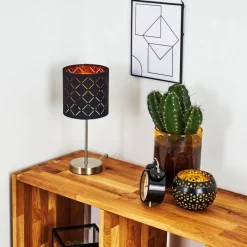 Lampes En Tissu-hofstein Lampe de table Meldal Nickel mat, Noir, 1 lumière