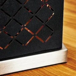 Lampes En Tissu-hofstein Lampe de table Meldal Nickel mat, Noir, 1 lumière