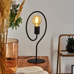 Lampes Vintages & Rétros-hofstein Lampe de table Mialo Noir, 1 lumière