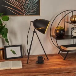 Lampes Dorées-hofstein Lampe de table Mickelsbo Noir, 1 lumière