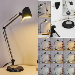 hofstein Lampe de table Mildura LED Noir, Blanc, 1 lumière* Lampes À Poser