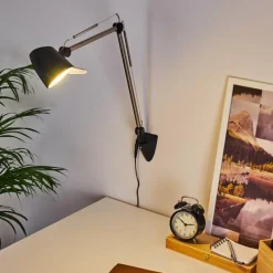 hofstein Lampe de table Mildura LED Noir, Blanc, 1 lumière* Lampes À Poser
