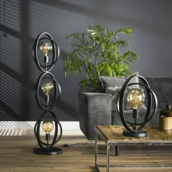 Lampes Vintages & Rétros-hofstein Lampe de table Mirandola Noir, 1 lumière