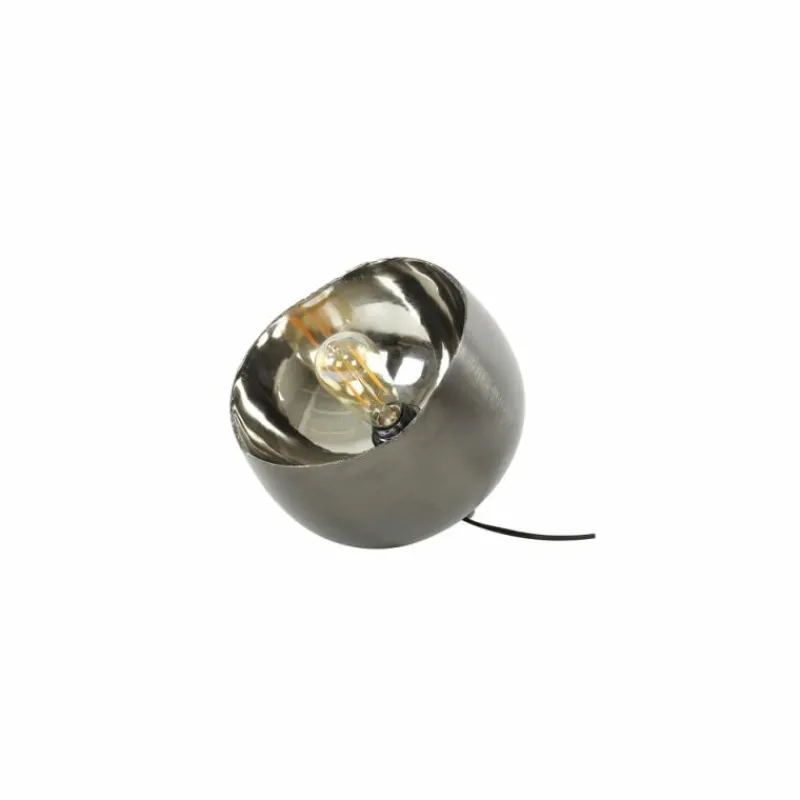 hofstein Lampe de table Mirror Nickel mat, Noir, 1 lumière