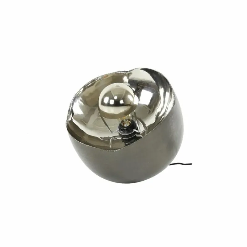 hofstein Lampe de table Mirror Nickel mat, Noir, 1 lumière* Lampes À Poser