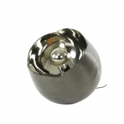 hofstein Lampe de table Mirror Nickel mat, Noir, 1 lumière* Lampes À Poser