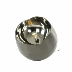 hofstein Lampe de table Mirror Nickel mat, Noir, 1 lumière* Lampes À Poser