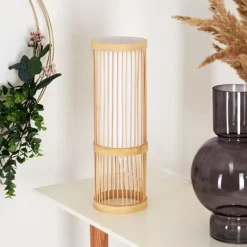 Lampes En Tissu-hofstein Lampe de table Misa Bois clair, 1 lumière