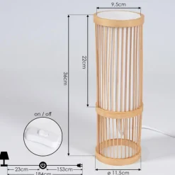 Lampes En Tissu-hofstein Lampe de table Misa Bois clair, 1 lumière