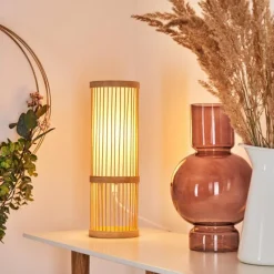 Lampes En Tissu-hofstein Lampe de table Misa Bois clair, 1 lumière