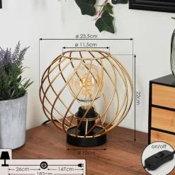 Lampes Industrielles-hofstein Lampe de table Miton Noir, 1 lumière