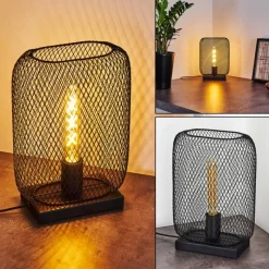 Lampes Industrielles-hofstein Lampe de table Moholm Noir, 1 lumière