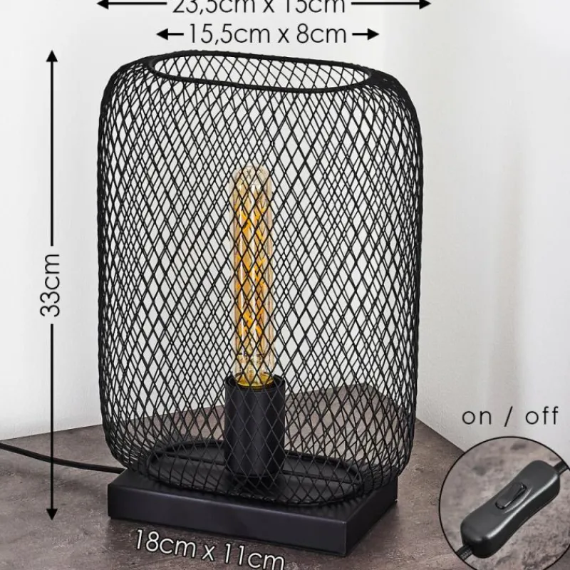 Lampes Industrielles-hofstein Lampe de table Moholm Noir, 1 lumière