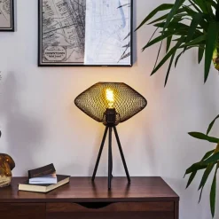 hofstein Lampe de table Moholm Noir, 1 lumière* Lampes À Poser