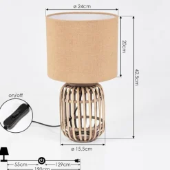 Lampes En Tissu-hofstein Lampe de table Mongolei Écru, 1 lumière