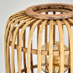 Style Boho-Chic-hofstein Lampe de table Mongolei Noir, 1 lumière