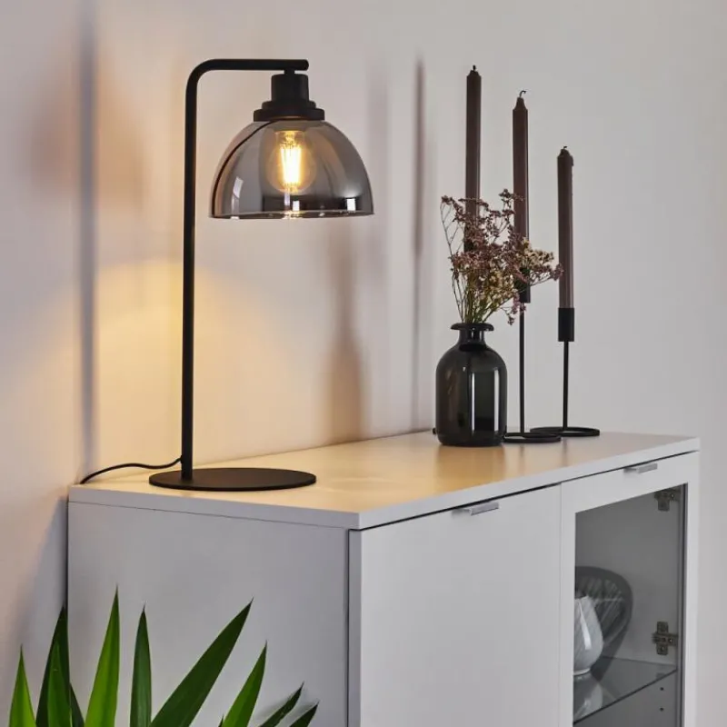 hofstein Lampe de table Morzine Noir, 1 lumière