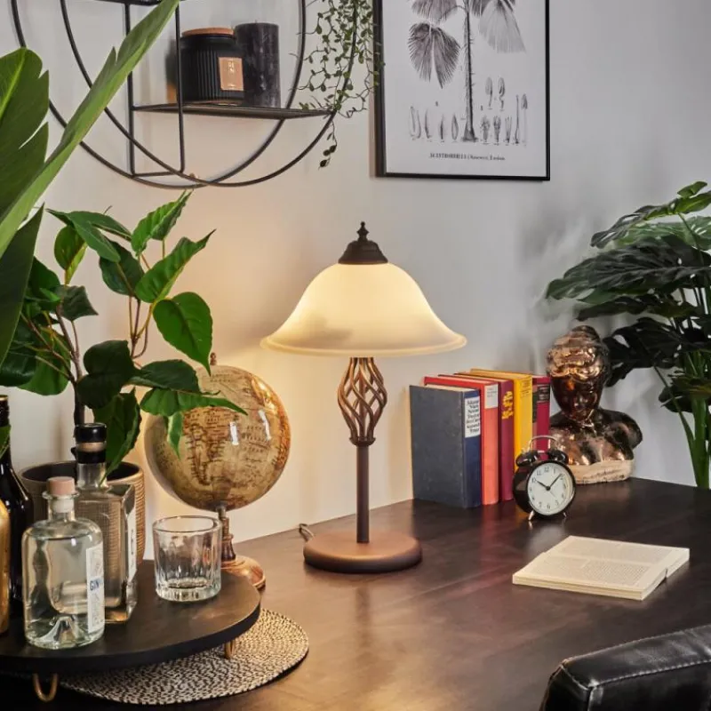 hofstein Lampe de table Mosquerito Rouille, 2 lumières