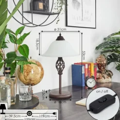 hofstein Lampe de table Mosquerito Rouille, 2 lumières