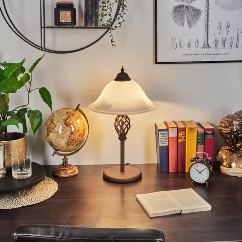 hofstein Lampe de table Mosquerito Rouille, 2 lumières