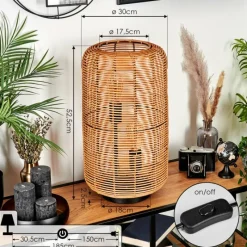 Luminaires Scandinaves-hofstein Lampe de table Mulstrand Écru, Noir, 2 lumières