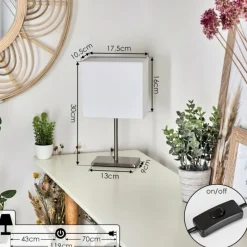 Lampes En Tissu-hofstein Lampe de table Niukkala Nickel mat, 1 lumière