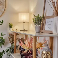 Lampes En Tissu-hofstein Lampe de table Niukkala Nickel mat, 1 lumière