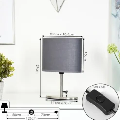 Lampes En Tissu-hofstein Lampe de table Oilinki Nickel mat, 1 lumière