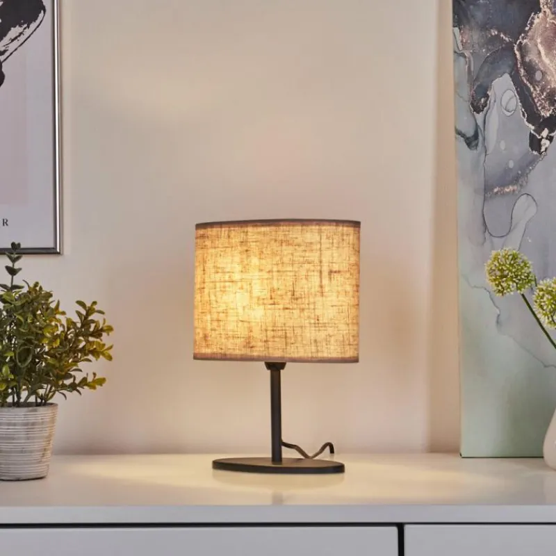 Lampes En Tissu-hofstein Lampe de table Oilinki Noir, 1 lumière