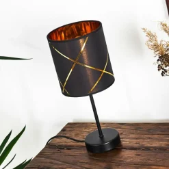 Lampes En Tissu-hofstein Lampe de table Opatija Noir, 1 lumière