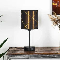 Lampes En Tissu-hofstein Lampe de table Opatija Noir, 1 lumière