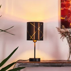 Lampes En Tissu-hofstein Lampe de table Opatija Noir, 1 lumière