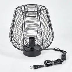 Lampes Industrielles-hofstein Lampe de table Oravi Noir, 1 lumière