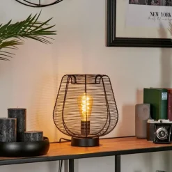 Lampes Industrielles-hofstein Lampe de table Oravi Noir, 1 lumière