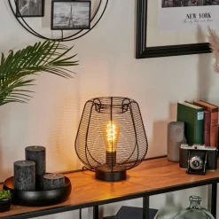 Lampes Industrielles-hofstein Lampe de table Oravi Noir, 1 lumière