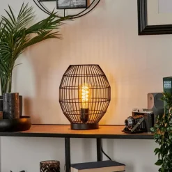 Lampes Industrielles-hofstein Lampe de table Oravi Noir, 1 lumière