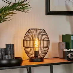 Lampes Industrielles-hofstein Lampe de table Oravi Noir, 1 lumière