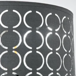 Lampes En Tissu-hofstein Lampe de table Osorno Chrome, Noir, 1 lumière