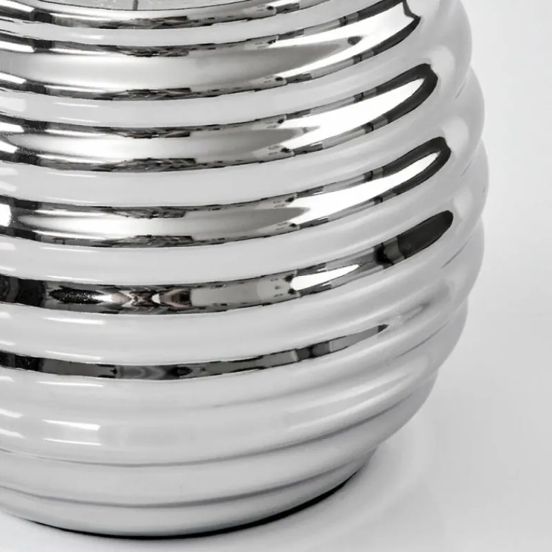 Lampes En Tissu-hofstein Lampe de table Osorno Chrome, Noir, 1 lumière