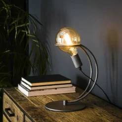 Lampes Vintages & Rétros-hofstein Lampe de table Ostuni Argenté, 1 lumière