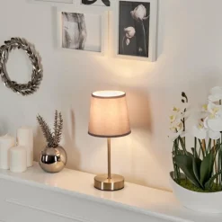 Lampes En Tissu-hofstein Lampe de table Paao Nickel mat, 1 lumière